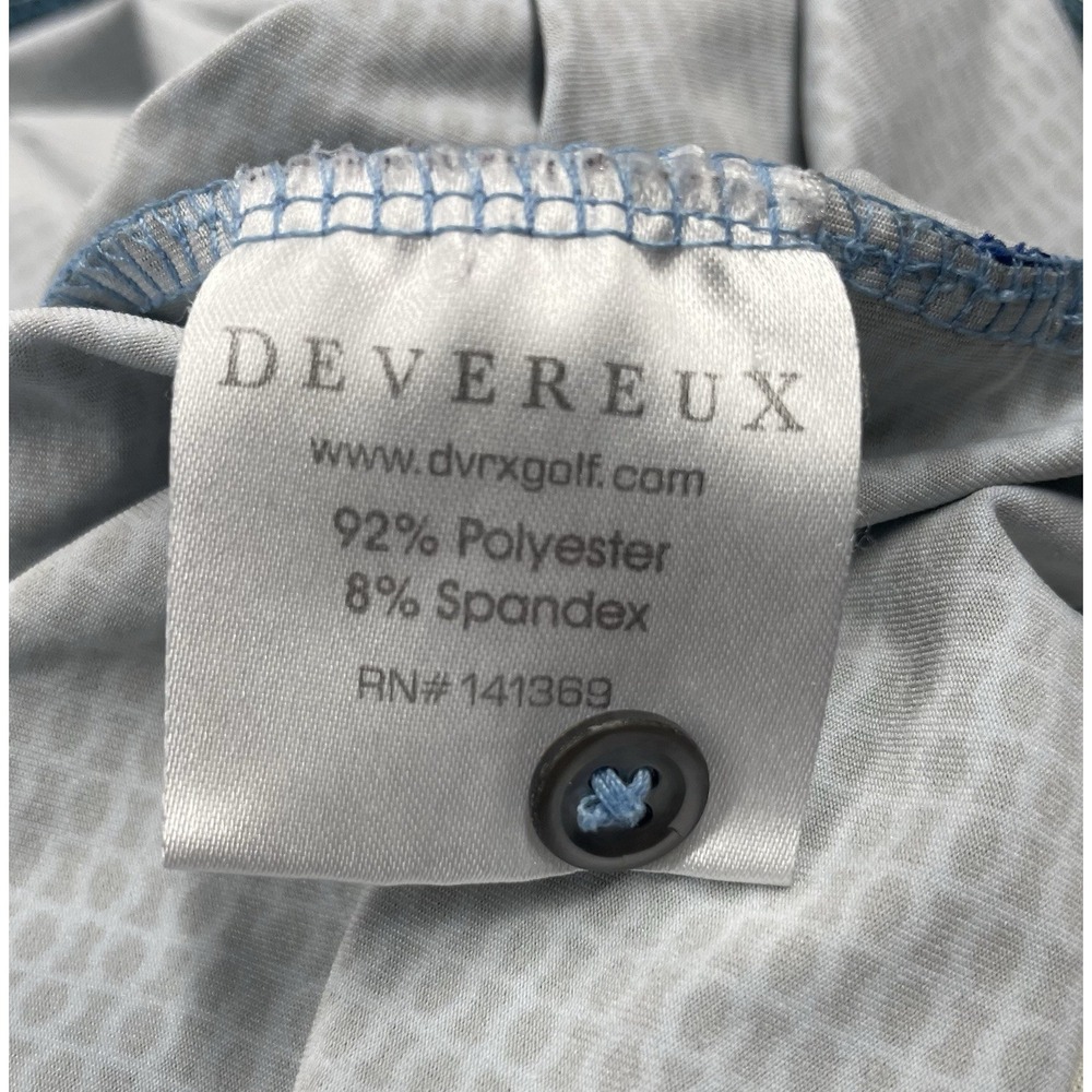 Devereux "Proper Threads" Blue Geometric Golf Polo, Men's XXL - Picture 11 of 11